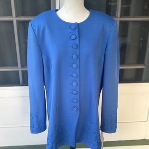 VTG Long Line Women's Size 18 Blue Blazer - Deadstock NWT